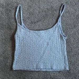 brandy melville john galt floral cropped tank top